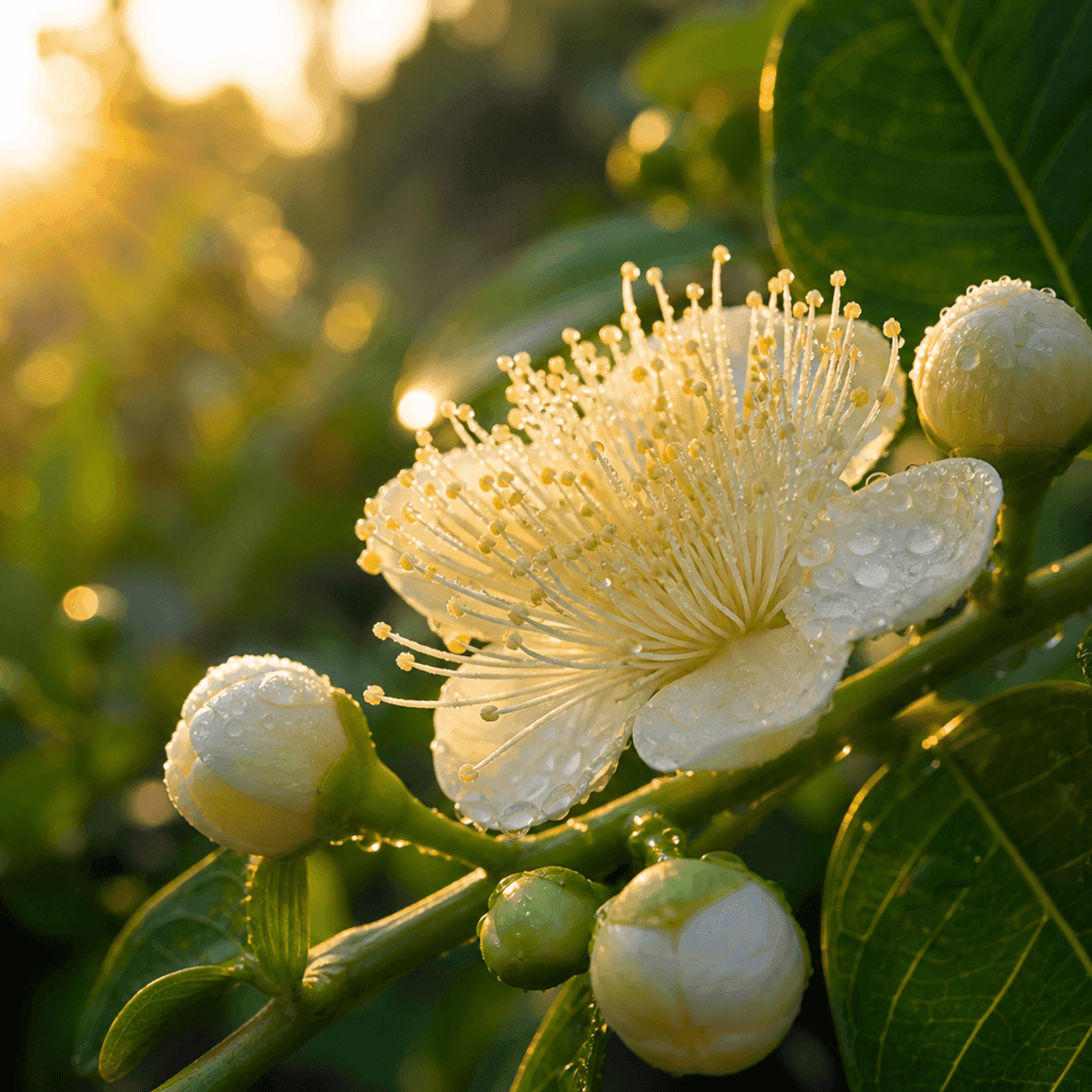 Guava blossom close-up
